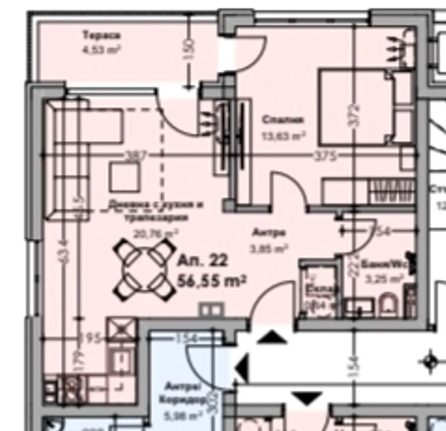 Zweizimmer Wohnung in Primorsko