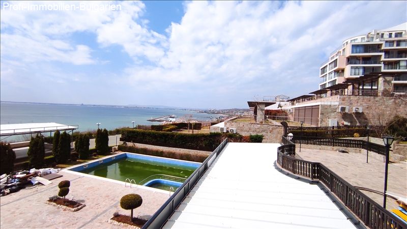 Sveti Vlas: Geräumiges Apartment erste Linie am Strand Meerblick Bulgarien 